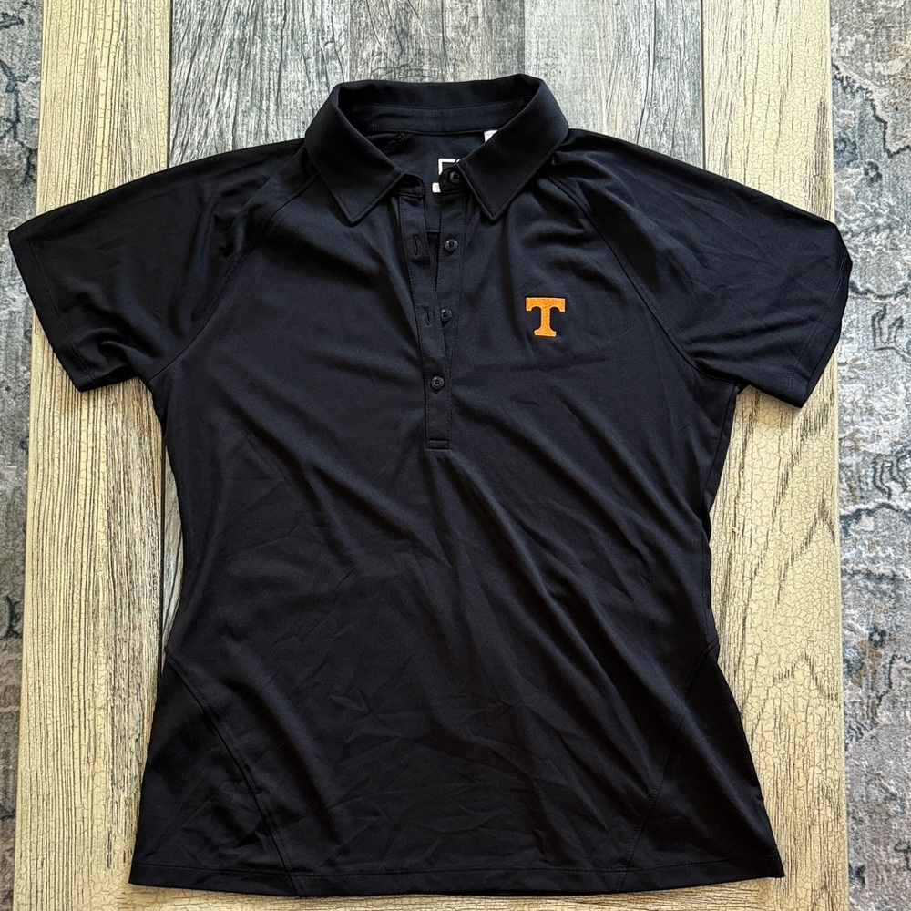 Women’s Cutter & Buck Black Short Sleeve Polo with UT Logo